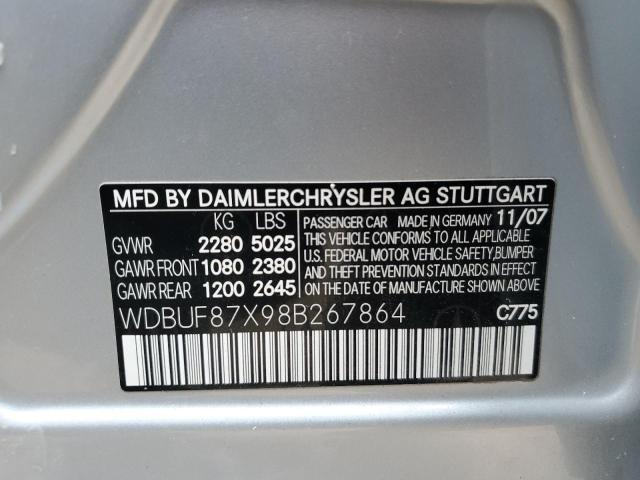 WDBUF87X98B267864 - 2008 MERCEDES-BENZ E 350 4MAT SILVER photo 12