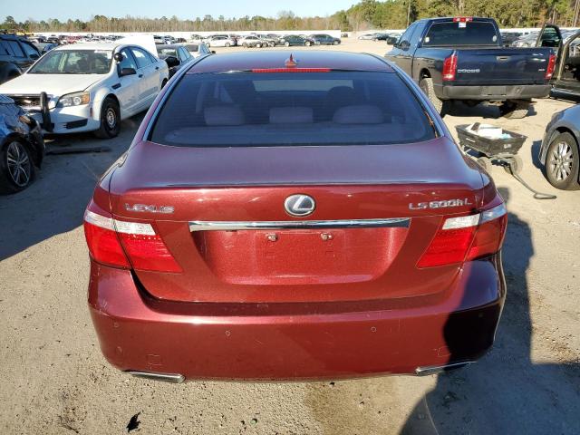 JTHDU46F085005852 - 2008 LEXUS LS 600HL BURGUNDY photo 6