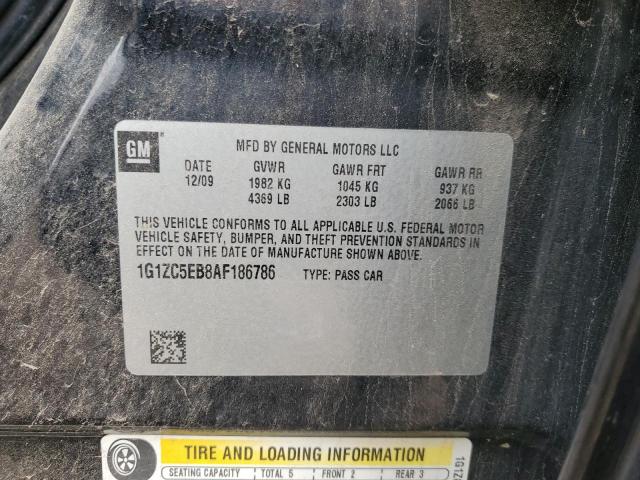 1G1ZC5EB8AF186786 - 2010 CHEVROLET MALIBU 1LT 黑色 照片 12