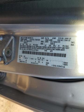 5LMCJ3C90HUL07591 - 2017 LINCOLN MKC RESERV SILVER photo 10