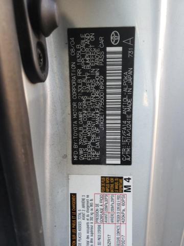 JTKDE177550018909 - 2005 TOYOTA SCION TC SILVER photo 12