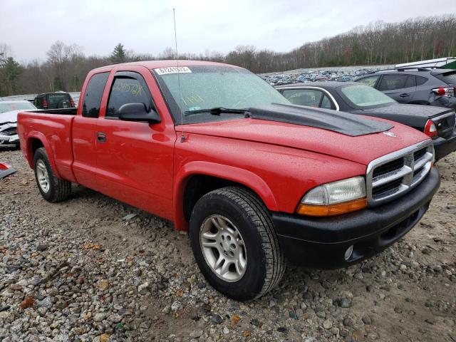 1D7GL12K64S535277 - 2004 DODGE DAKOTA SXT RED photo 1