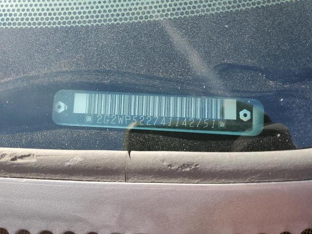 2G2WP522741142751 - 2004 PONTIAC GRAND PRIX შავი ფოტო 12