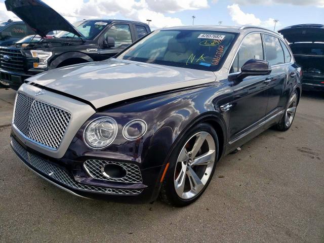 SJAAM2ZVXKC024800 - 2019 BENTLEY BENTAYGA PURPLE photo 2