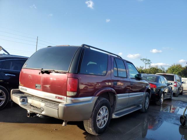 1GKDT13W5Y2146736 - 2000 GMC JIMMY MAROON photo 4