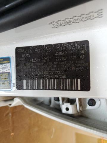 KNAGM4AD3G5092372 - 2016 KIA OPTIMA HYB WHITE photo 10