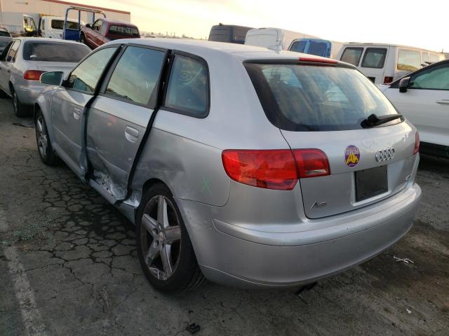 WAUHF78P67A127073 - 2007 AUDI A3 2 SILVER photo 3