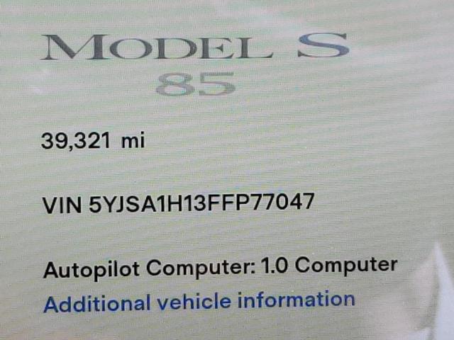 5YJSA1H13FFP77047 - 2015 TESLA MODEL S 85 CHARCOAL photo 8