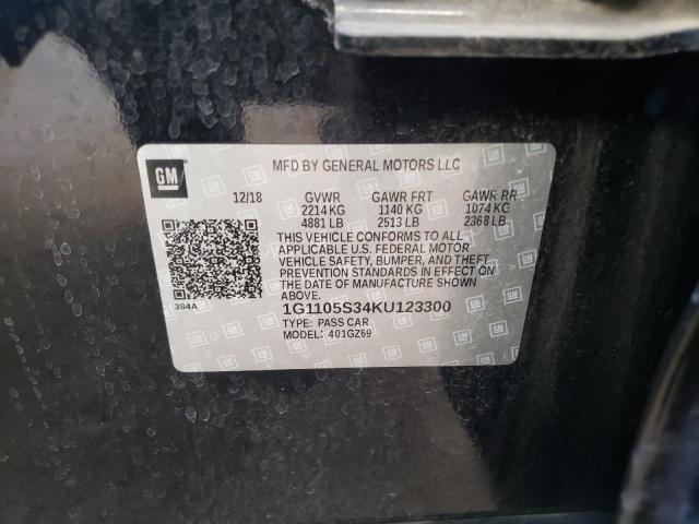 1G1105S34KU123300 - 2019 CHEVROLET IMPALA PRE შავი ფოტო 13