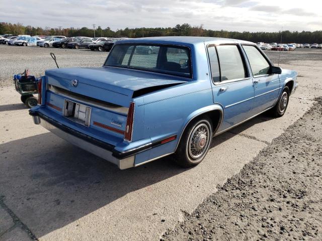 1G6CD6981F4203285 - 1985 CADILLAC DEVILLE BLUE photo 4