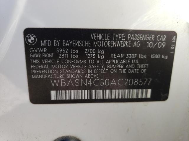 WBASN4C50AC208577 - 2010 BMW 550 GT WHITE photo 12