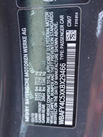 WBAFY4C5XKBX29466 - 2019 BMW M850XI GRAY photo 10