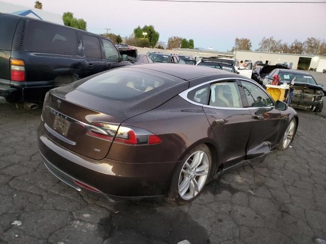 5YJSA1DN5DFP13520 - 2013 TESLA MODEL S Marrón foto 4