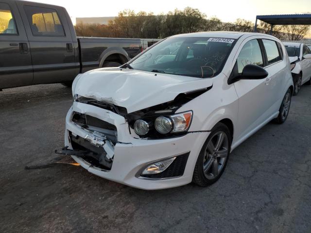 1G1JG6SB5D4250665 - 2013 CHEVROLET SONIC RS WHITE photo 2