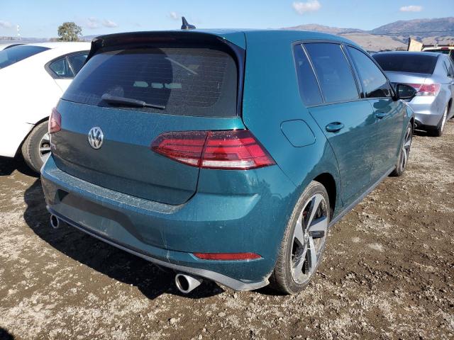 3VW6T7AUXKM019387 - 2019 VOLKSWAGEN GTI S TEAL photo 4