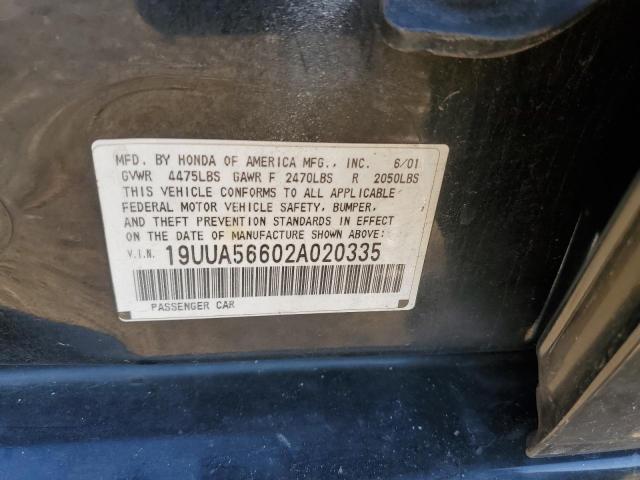 19UUA56602A020335 - 2002 ACURA 3.2TL BLACK photo 12