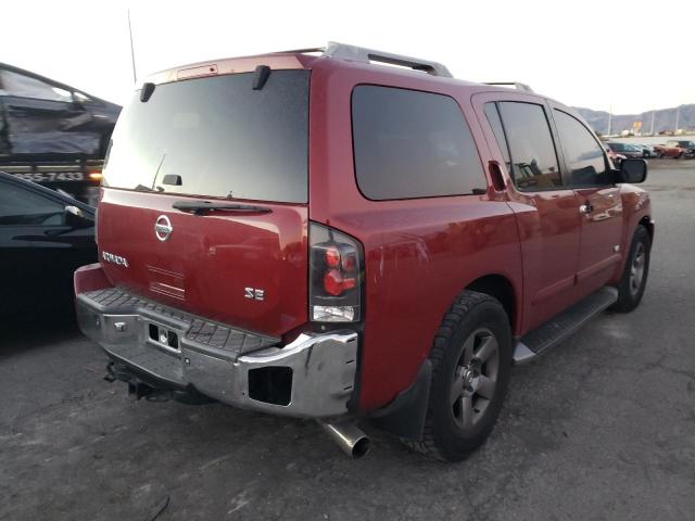 5N1AA08A75N713370 - 2005 NISSAN ARMADA SE RED photo 4