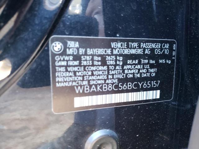 WBAKB8C56BCY65157 - 2011 BMW ALPINA B7 BLUE photo 12