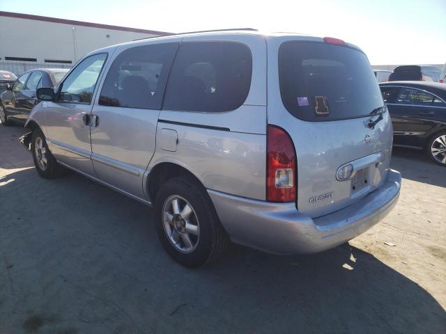 4N2ZN15T82D817971 - 2002 NISSAN QUEST GXE SILVER photo 2