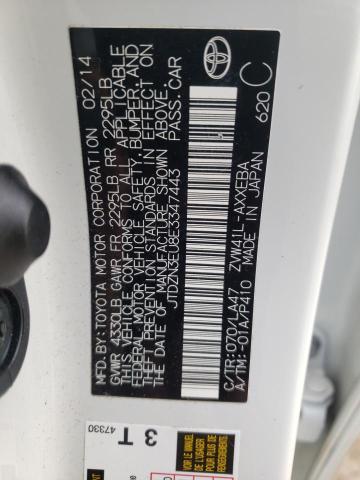 JTDZN3EU8E3347443 - 2014 TOYOTA PRIUS V WHITE photo 13