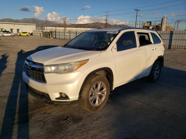 5TDJKRFH0FS090577 - 2015 TOYOTA HIGHLANDER თეთრი ფოტო 2
