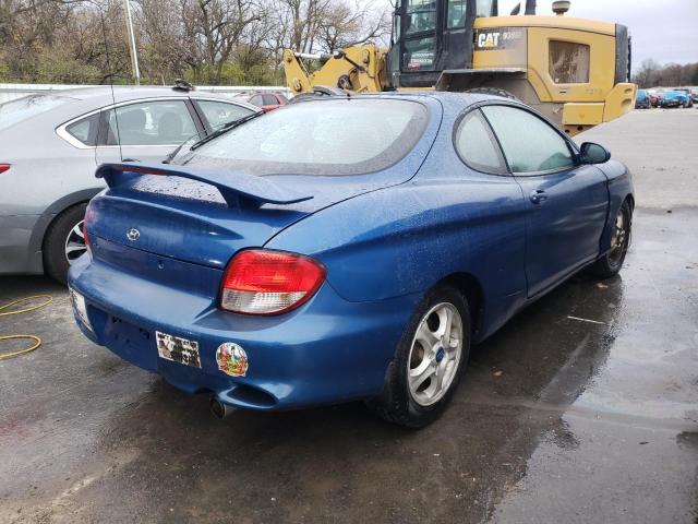 KMHJG35F41U238907 - 2001 HYUNDAI TIBURON BLUE photo 3