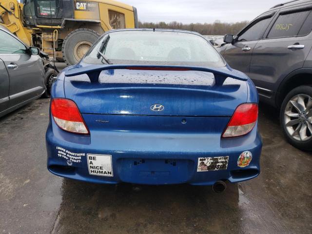 KMHJG35F41U238907 - 2001 HYUNDAI TIBURON BLUE photo 6