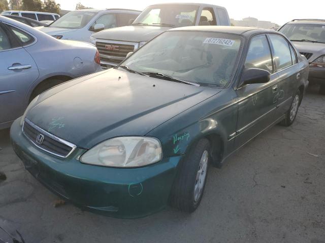 2HGEJ6613XH512090 - 1999 HONDA CIVIC BASE GREEN photo 1