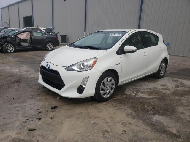 JTDKDTB3XF1112622 - 2015 TOYOTA PRIUS C WHITE photo 2