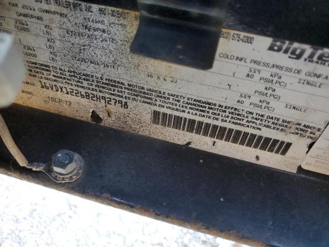 16VDX1226B2H92798 - 2011 UTILITY TRAILER Սև լուսանկար 10