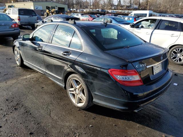 WDDGF56X78F166240 - 2008 MERCEDES-BENZ C 350 BLACK photo 2