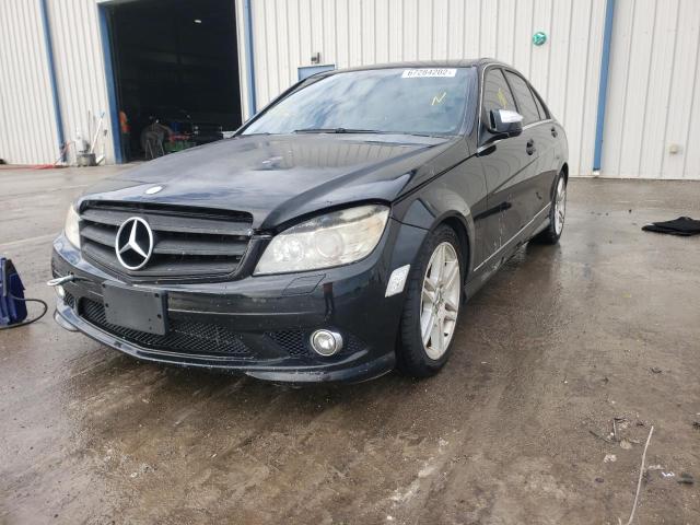 WDDGF56X28R033934 - 2008 MERCEDES-BENZ C 350 BLACK photo 2