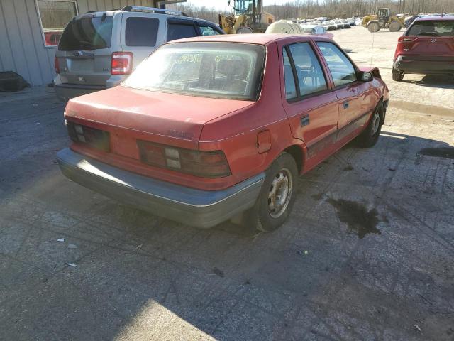 1B3XP28D2MN568077 - 1991 DODGE SHADOW AME RED photo 4