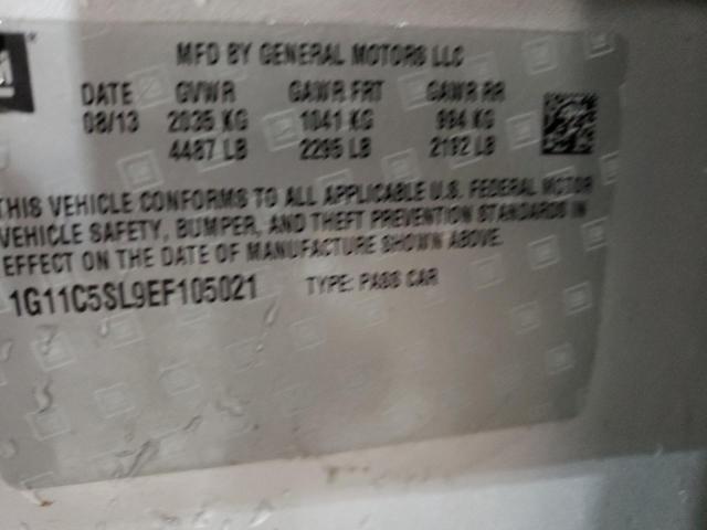 1G11C5SL9EF105021 - 2014 CHEVROLET MALIBU 1LT Күміс фото 13