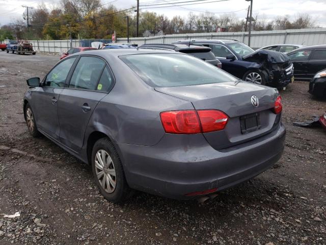 3VW2K7AJ0DM207815 - 2013 VOLKSWAGEN JETTA BASE 灰色 照片 3