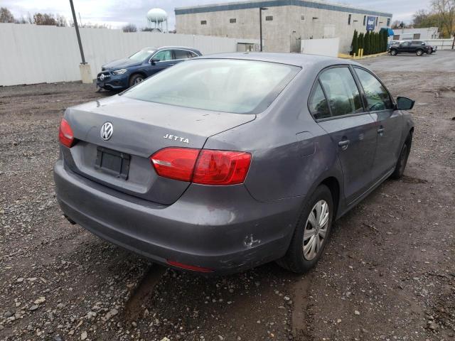 3VW2K7AJ0DM207815 - 2013 VOLKSWAGEN JETTA BASE 灰色 照片 4