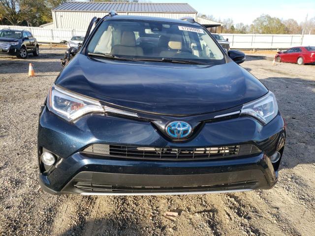 JTMDJREV1JD211239 - 2018 TOYOTA RAV4 HV LI BLUE photo 5