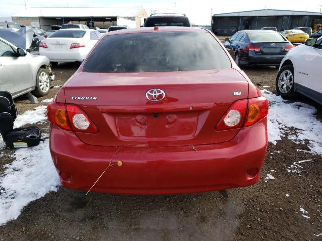 1NXBU4EE3AZ173980 - 2010 TOYOTA COROLLA V2 RED photo 6