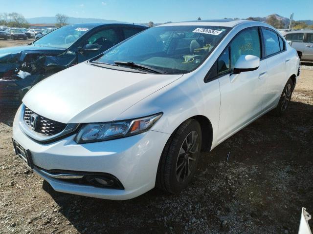 19XFB2F91DE256327 - 2013 HONDA CIVIC EXL Biały zdjęcie 2