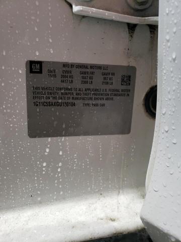 1G11C5SAXGU130104 - 2016 CHEVROLET MALIBU LIM 白色 照片 12