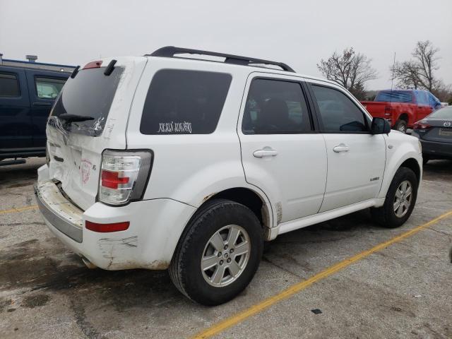 4M2CU81148KJ13886 - 2008 MERCURY MARINER WHITE photo 3