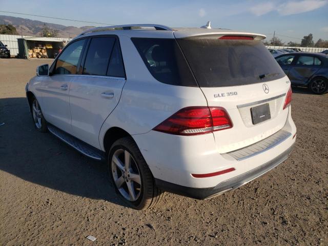 4JGDA5HB6GA778868 - 2016 MERCEDES-BENZ GLE 350 4M WHITE photo 2