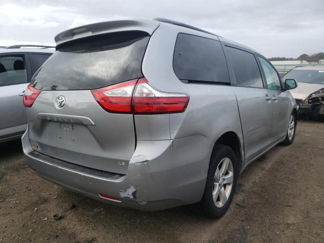 5TDKZ3DCXHS865345 - 2017 TOYOTA SIENNA LE GRAY photo 4