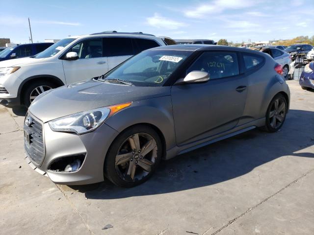 KMHTC6AE3FU237774 - 2015 HYUNDAI VELOSTER T GRAY photo 1