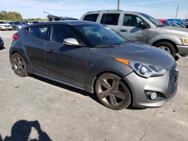 KMHTC6AE3FU237774 - 2015 HYUNDAI VELOSTER T GRAY photo 4