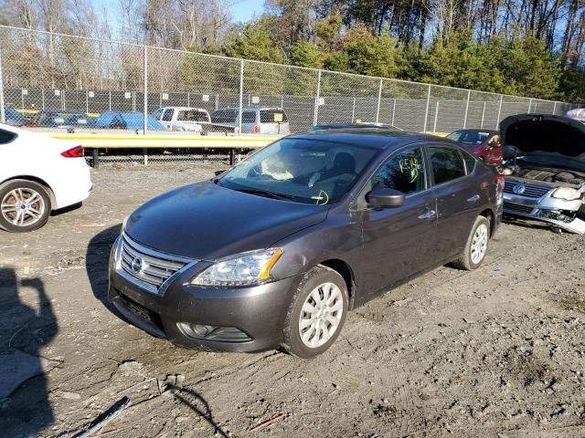 3N1AB7AP8EY222952 - 2014 NISSAN SENTRA GRAY photo 2