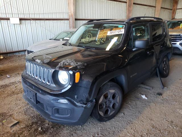 ZACCJAAB5HPF71229 - 2017 JEEP RENEGADE S BLACK photo 2