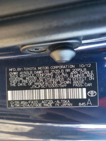 JTKJF5C71D3057569 - 2013 TOYOTA SCION TC Mavi fotoğraf 13