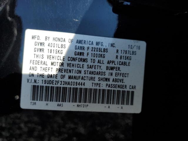 19UDE2F33HA009444 - 2017 ACURA ILX BASE W Schwarz Foto 12