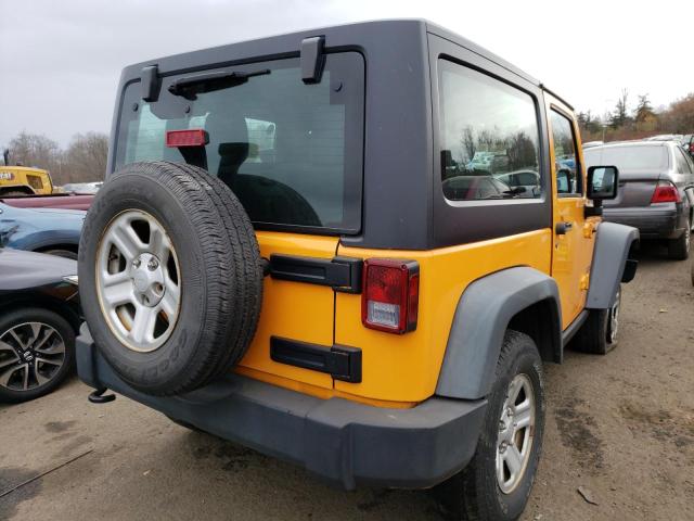 1C4AJWAGXCL196466 - 2012 JEEP WRANGLER S YELLOW photo 4